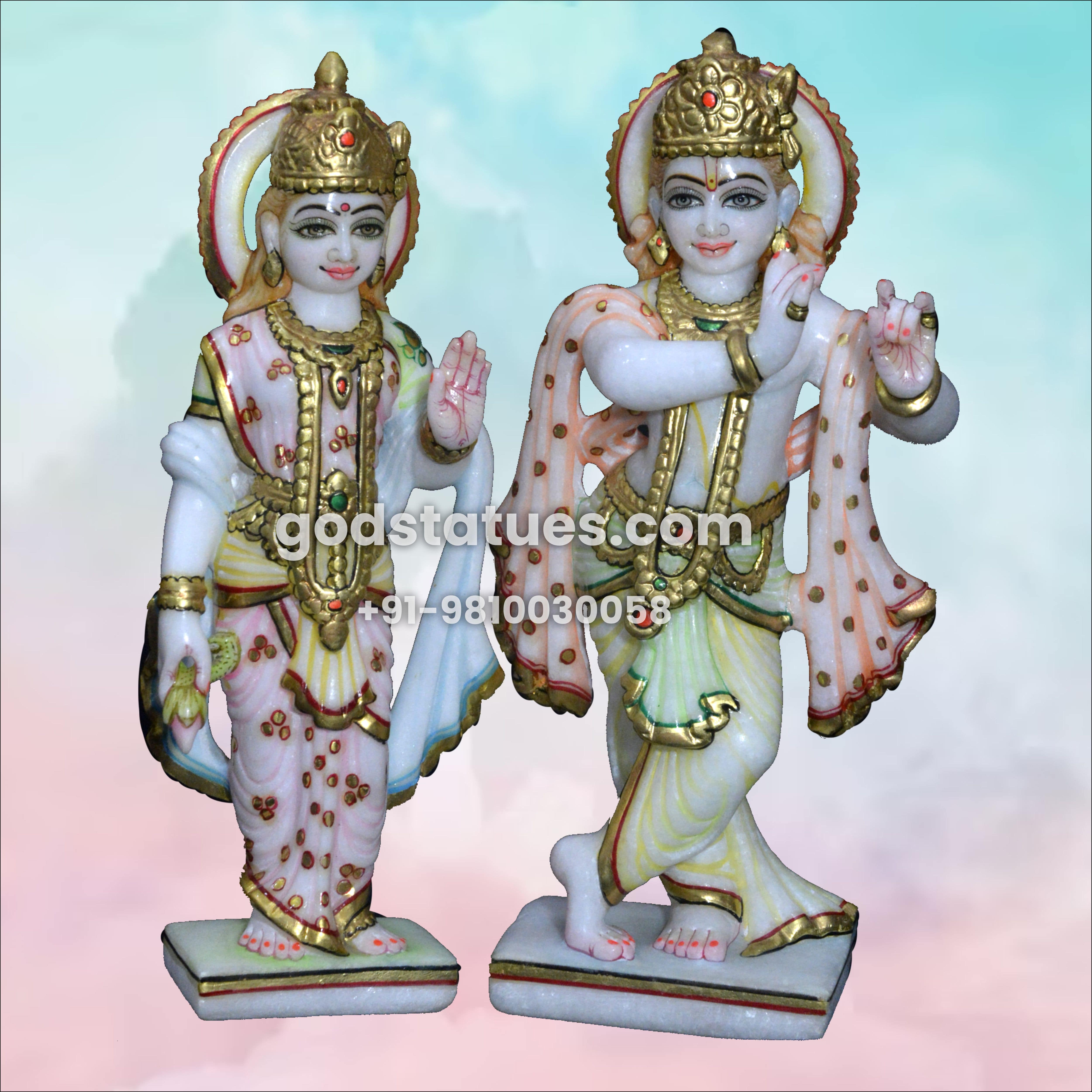 Radha Krishna Marble Statue God Statues